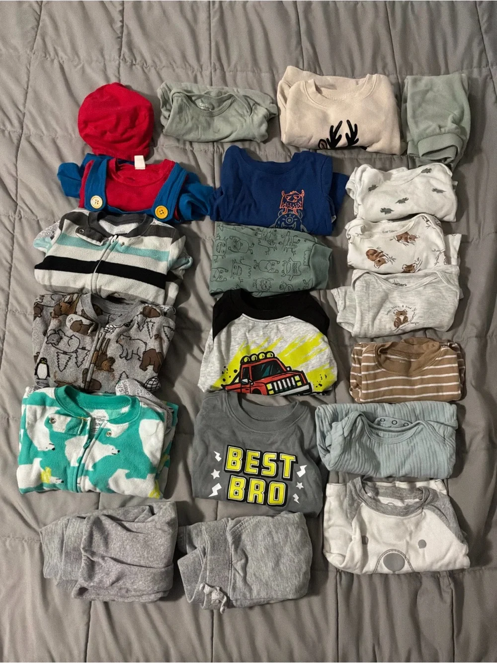 20 Piece 12 Month Mixed Brand Baby Boy Winter Bundle Lot